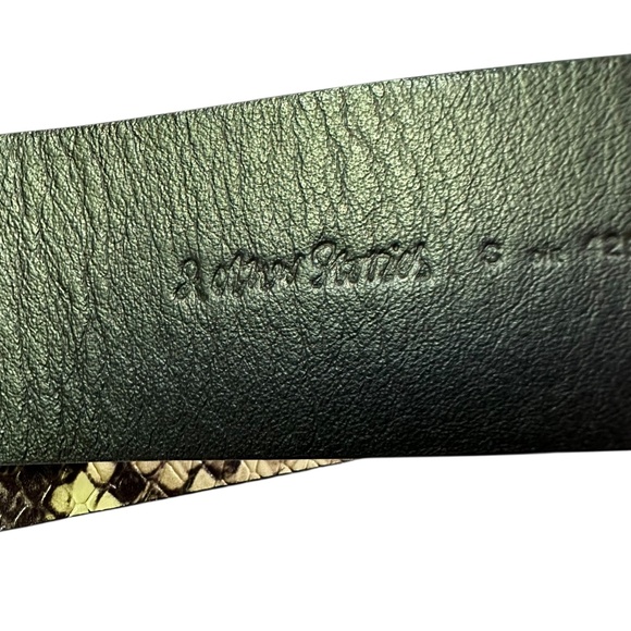 Genuine & OTHER STORIES Beige Belt Snake Print Leather With Oval Buckle Size S main image 6